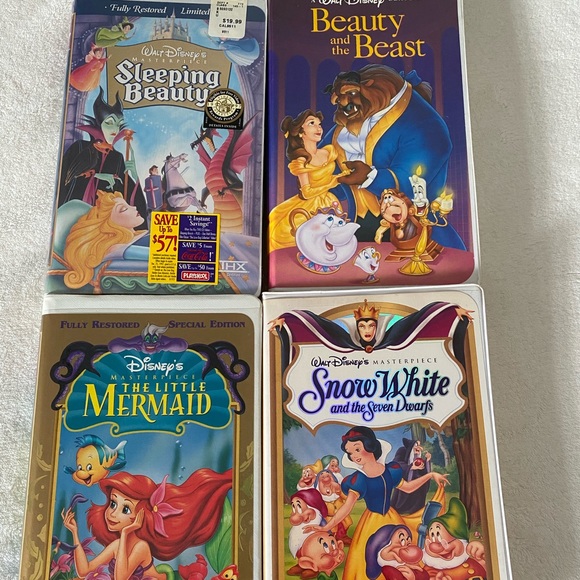 Disney Other 5 Disney Princess Vhs Tapes Poshmark